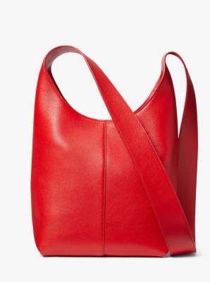 Red Leather Hobo Bag