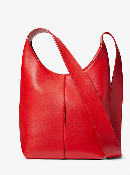 Dede Medium Leather Hobo Bag | Michael Kors
