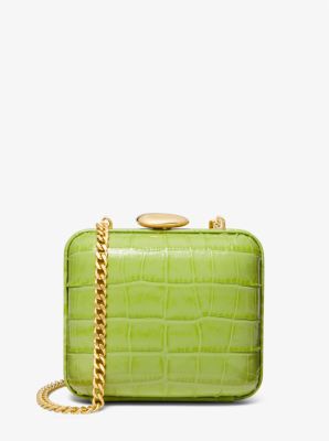 Tina Mini Crocodile Embossed Leather Minaudi re Michael Kors