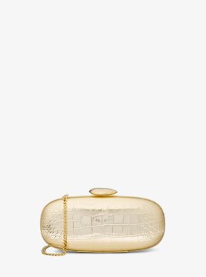 Michael Kors Tina Small Leather Clutch Crossbody Bag