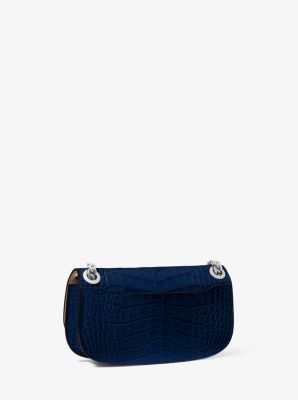 Christie Mini Crocodile Embossed Leather Envelope Bag