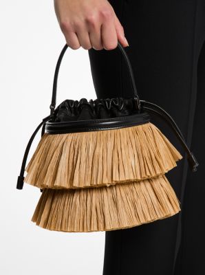 Ischia Mini Leather and Fringe Bucket Bag image number 2