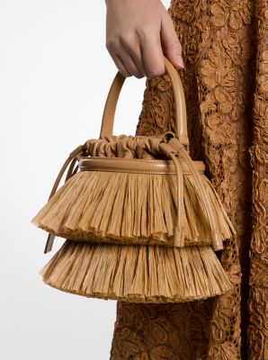 Ischia Mini Leather and Fringe Bucket Bag image number 2