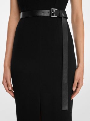 Jodi Leather Belt in BLACK | Michael Kors