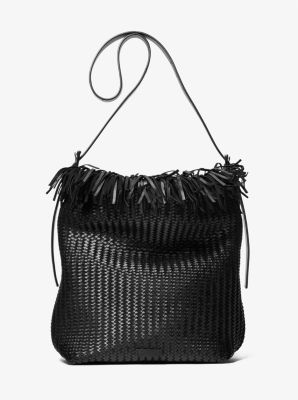 Kiera Hand-Woven Leather Hobo Bag