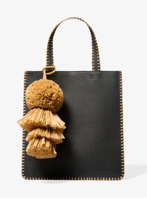 Michael Kors Collection Ponza Medium Hand-Stitched Pebbled Leather Tote Bag