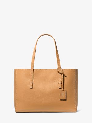 Sharon Hand-Stitched Pebbled Leather Tote Bag