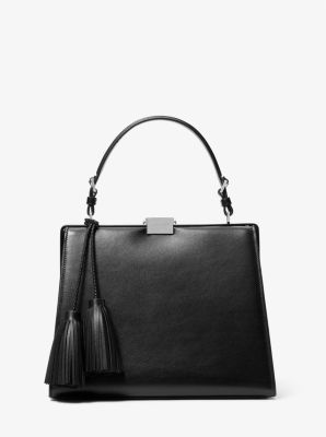 Simone Leather Tassel Satchel