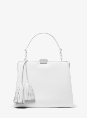 Michael Kors Collection Simone Leather Tassel Satchel