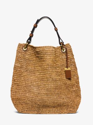 michael kors santorini raffia tote sale