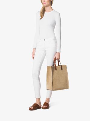 Michael kors perforated tote sale