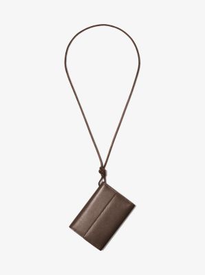 Leather Card Holder Necklace