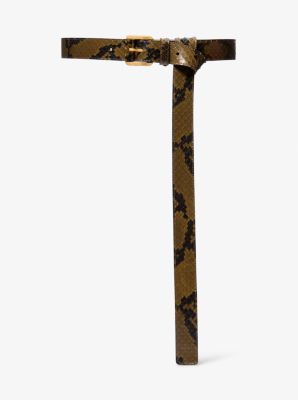 Cintur&oacute;n Jodi de piel con relieve de serpiente para pantal&oacute;n