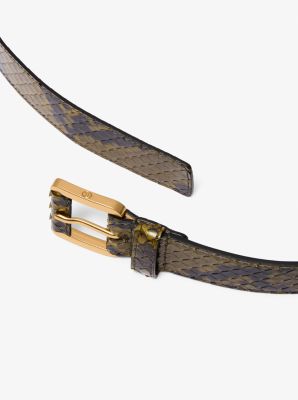 Cintur&oacute;n Jodi de piel con relieve de serpiente para pantal&oacute;n