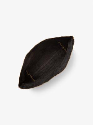 Bolso clutch Maggie de piel metalizada craquelada para el almuerzo