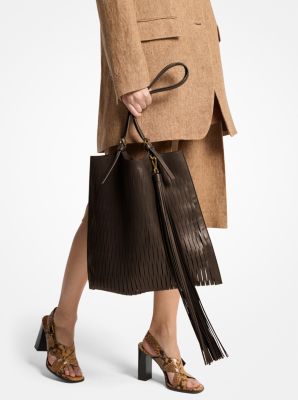 Marianne Perforated Leather Market Bag