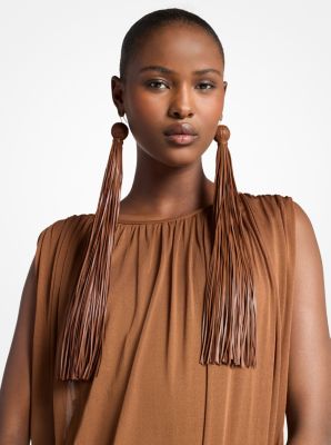 Tassel Leather Earrings