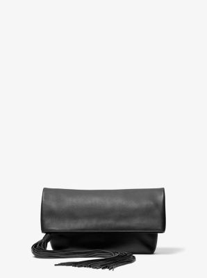 Thalitha Leather Foldover Clutch