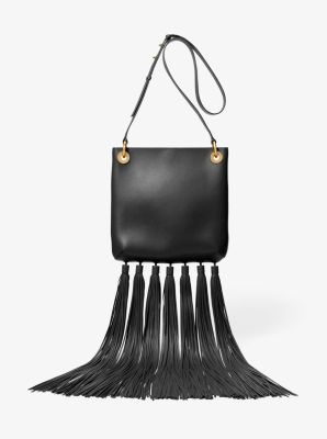 Michael Kors Collection Tate Medium Tassel Leather Crossbody Bag