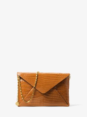 Runway Crocodile Envelope Clutch Michael Kors