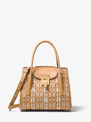 Bancroft Medium Calf Leather Satchel Michael Kors