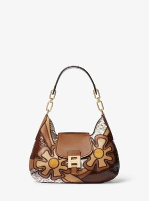 michael kors snakeskin shoulder bag