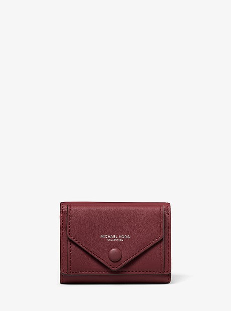 Calf Leather Small Pocket Wallet - BURGUNDY - 31S9PRND1L