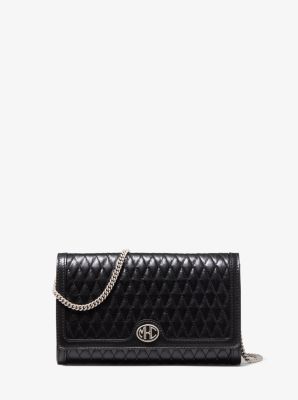 michael kors white leather clutch