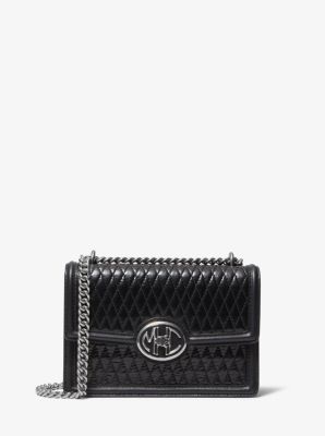 Monogramme Small Quilted Leather Chain Shoulder Bag | Michael Kors