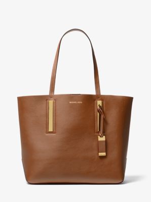 michael kors maddie large crossgrain leather tote