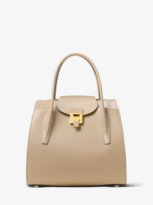 Bancroft Large Pebbled Calf Leather Satchel | Michael Kors