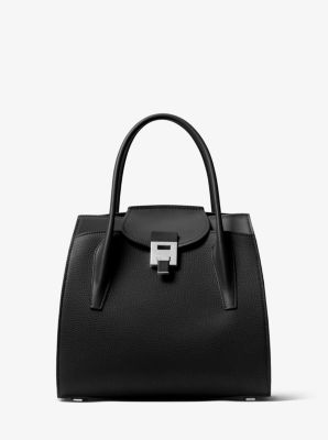 Bancroft Large Pebbled Calf Leather Satchel | Michael Kors