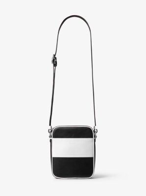 Nikki Striped Calf Leather Crossbody Bag | Michael Kors