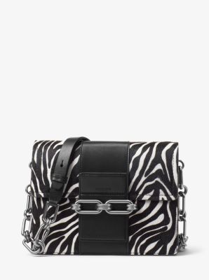 Cate Medium Zebra Calf Hair Shoulder Bag | Michael Kors