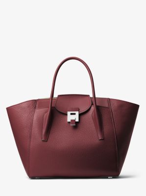 michael kors bancroft large calf leather bag