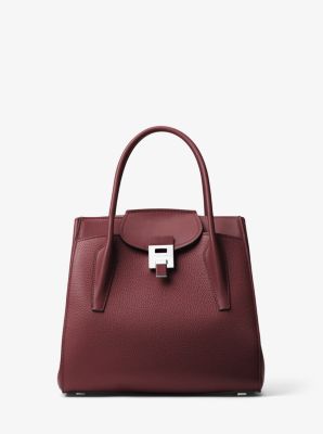 Bancroft Large Pebbled Calf Leather Satchel | Michael Kors