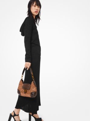 Bancroft Medium Glitter and Python Shoulder Bag | Michael Kors Canada