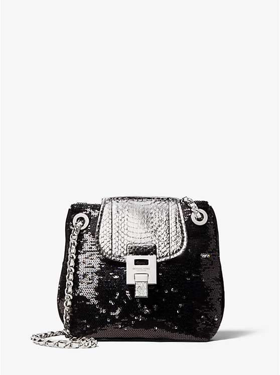 Bancroft Sequin and Snakeskin Disco Pouch image number 0