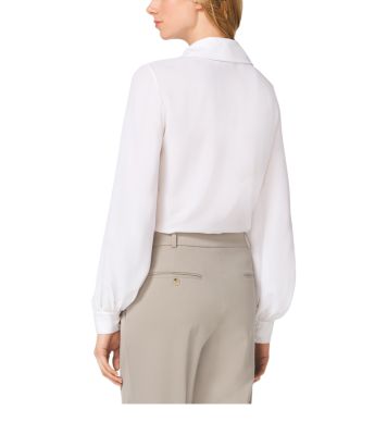 Michael kors white clearance silk blouse