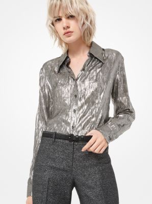 Michael kors blouses silver on sale