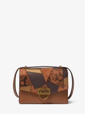 Hendrix Extra-Small Patchwork Embossed Leather Crossbody Bag | Michael Kors