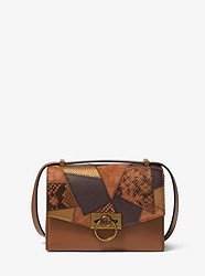 Hendrix Extra-Small Patchwork Embossed Leather Crossbody Bag - LUGGAGE - 32F0A1HC0O