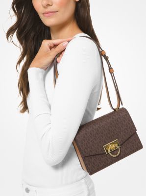 NEW Michael Kors Hendrix Logo extra small Crossbody Bag Brown