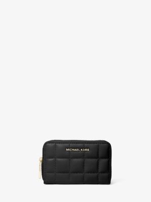 MICHAEL KORS Small Logo Zip Wallet -Brown