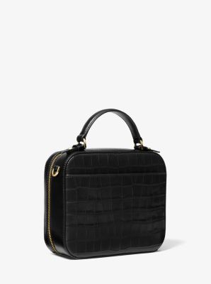 Jet Set Medium Crocodile Embossed Leather Crossbody Bag