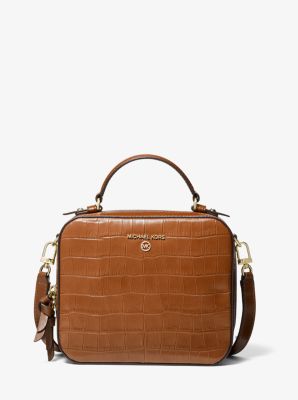 ハンドバッグ Michael Kors Jet Set Medium Crocodile Embossed Leather Flap Jet Set Medium Crocodile Embossed Leather Crossbody Bag