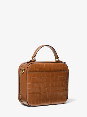 Jet Set Medium Crocodile Embossed Leather Crossbody Bag