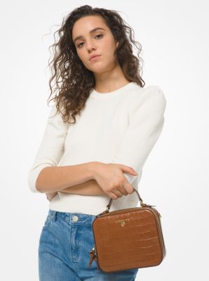 ハンドバッグ Michael Kors Jet Set Medium Crocodile Embossed Leather Flap Jet Set Medium Crocodile Embossed Leather Crossbody Bag