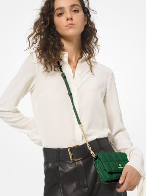 Small Quilted Leather Smartphone Crossbody Bag