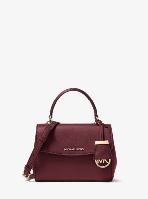 Michael Kors Ava Extra Small Saffiano Leather Crossbody (Crimson):  Handbags